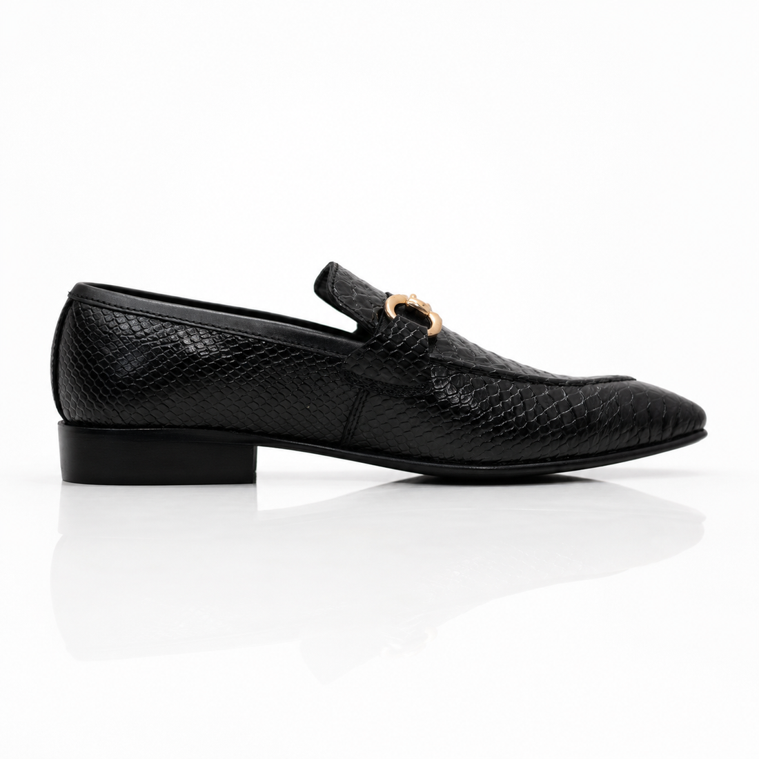 Black Crocodile Horsebit Loafers | Luxury Alligator Leather Slip-On Dress Shoes