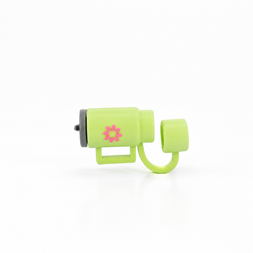 Green Bottle Straw Stopper for Tumbler – Cute Silicone Straw Cover & Drink Cup Accessory
