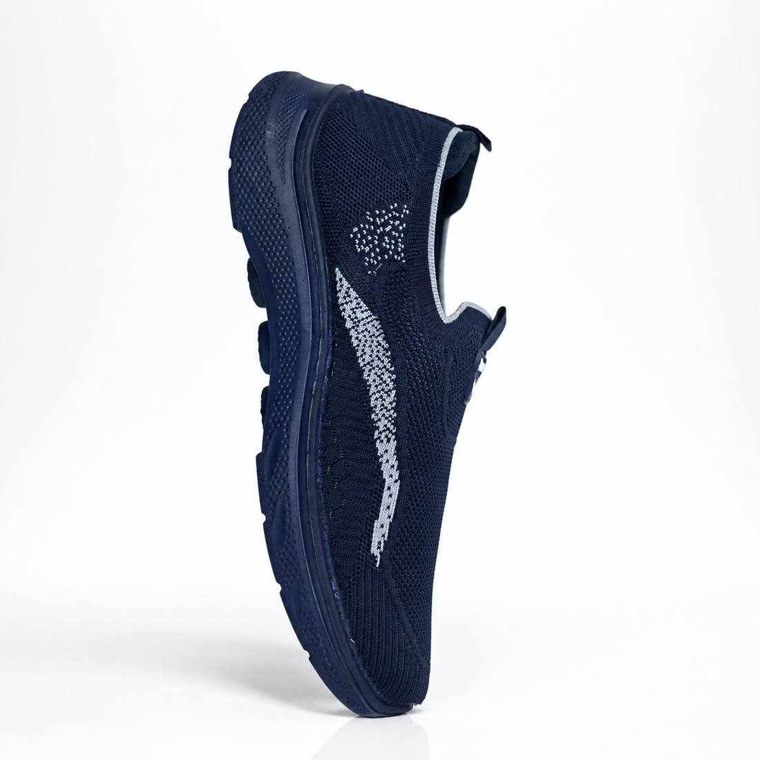 Navy Blue Knit Slip-On Sneaker  | Comfortable Mesh Shoe | SKIVE