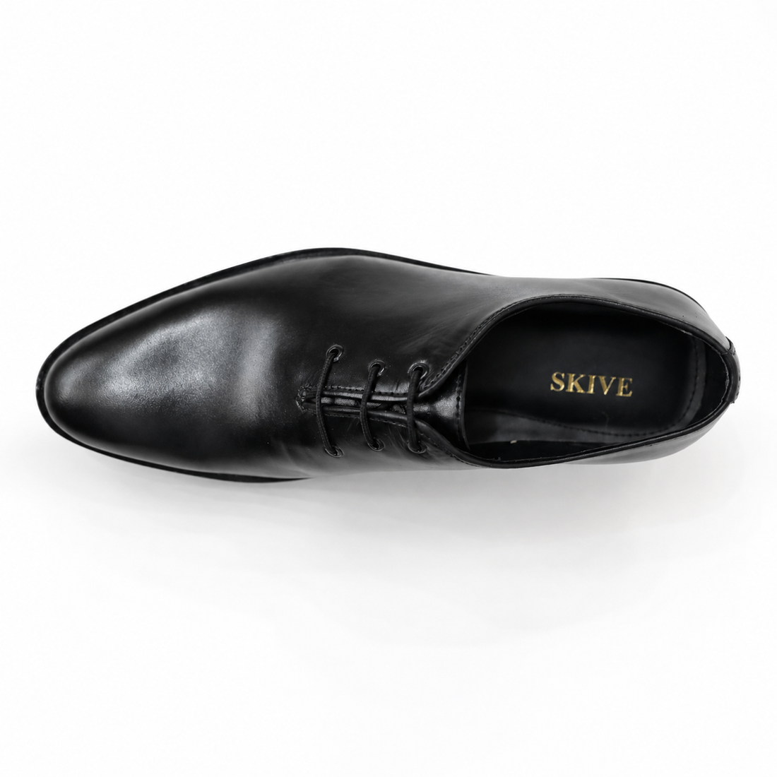 Black Leather Oxford Dress Shoes for Men | Premium Whole-cut Formal Shoes with Gold Shoe Trees
