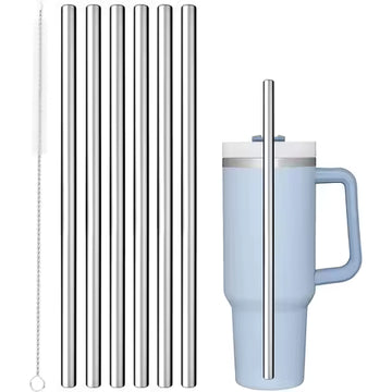 Stainless Steel Straw for 40 Oz Tumbler – Reusable Metal Replacement Drinking Straw
