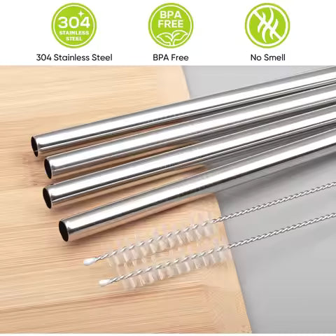 Stainless Steel Straw for 40 Oz Tumbler – Reusable Metal Replacement Drinking Straw